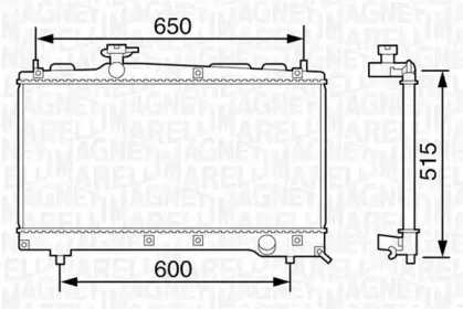 350213116800 MAGNETI MARELLI Радиатор, охлаждение двигателя
