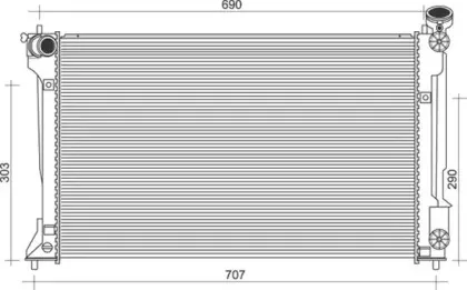 350213116900 MAGNETI MARELLI Радиатор, охлаждение двигателя