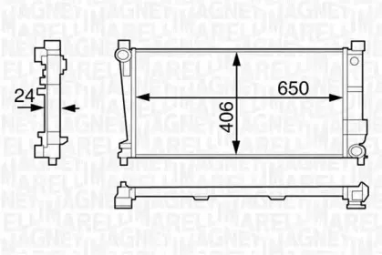 350213121900 MAGNETI MARELLI Радиатор, охлаждение двигателя