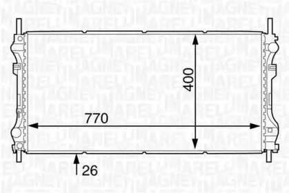 350213122500 MAGNETI MARELLI Радиатор, охлаждение двигателя