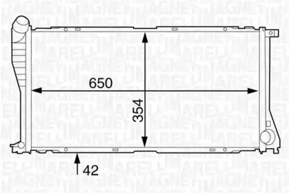 350213124200 MAGNETI MARELLI Радиатор, охлаждение двигателя