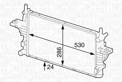 350213126100 MAGNETI MARELLI Радиатор, охлаждение двигателя
