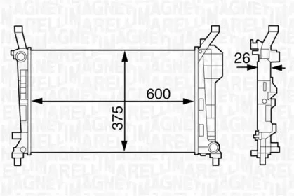 350213126200 MAGNETI MARELLI Радиатор, охлаждение двигателя