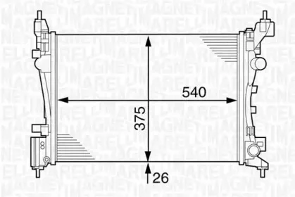 350213126500 MAGNETI MARELLI Радиатор, охлаждение двигателя