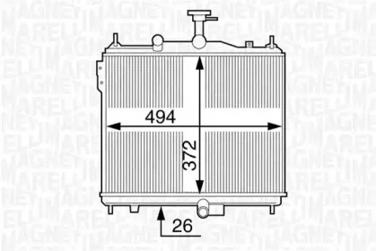 350213128000 MAGNETI MARELLI Радиатор, охлаждение двигателя