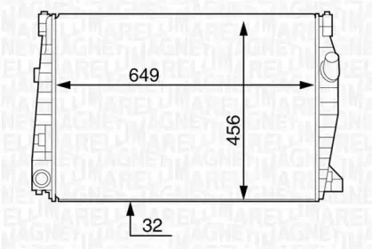 350213128900 MAGNETI MARELLI Радиатор, охлаждение двигателя