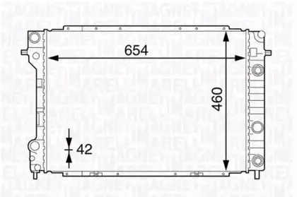 350213130900 MAGNETI MARELLI Радиатор, охлаждение двигателя