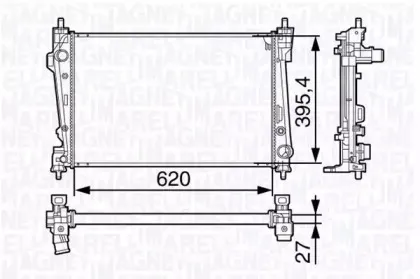 350213131300 MAGNETI MARELLI Радиатор, охлаждение двигателя