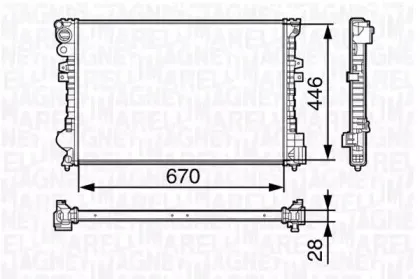 350213131400 MAGNETI MARELLI Радиатор, охлаждение двигателя