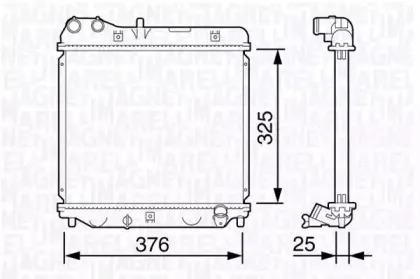 350213133600 MAGNETI MARELLI Радиатор, охлаждение двигателя