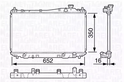 350213133800 MAGNETI MARELLI Радиатор, охлаждение двигателя