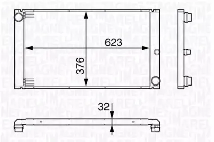 350213138200 MAGNETI MARELLI Радиатор, охлаждение двигателя
