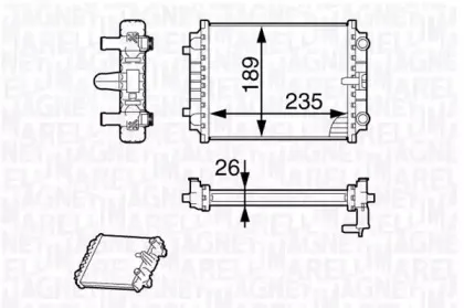 350213138900 MAGNETI MARELLI Радиатор, охлаждение двигателя