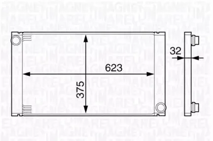 350213139600 MAGNETI MARELLI Радиатор, охлаждение двигателя