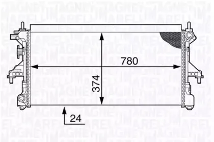 350213139800 MAGNETI MARELLI Радиатор, охлаждение двигателя