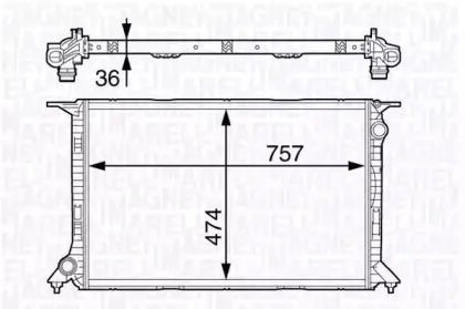 350213141700 MAGNETI MARELLI Радиатор, охлаждение двигателя