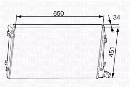 350213143700 MAGNETI MARELLI Радиатор, охлаждение двигателя