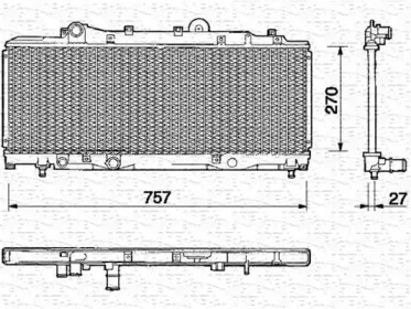 350213148000 MAGNETI MARELLI Радиатор, охлаждение двигателя