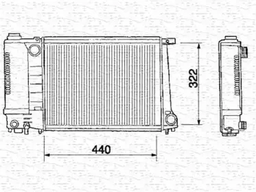 350213240000 MAGNETI MARELLI Радиатор, охлаждение двигателя