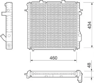 350213253000 MAGNETI MARELLI Радиатор, охлаждение двигателя