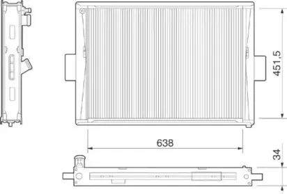 350213266000 MAGNETI MARELLI Радиатор, охлаждение двигателя