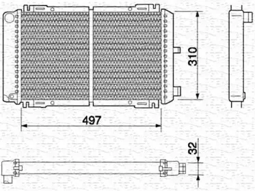 350213460000 MAGNETI MARELLI Радиатор, охлаждение двигателя