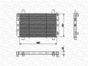 350213475000 MAGNETI MARELLI Радиатор, охлаждение двигателя