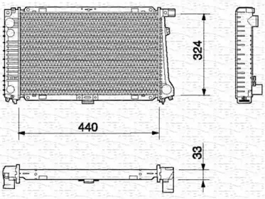 350213695000 MAGNETI MARELLI Радиатор, охлаждение двигателя