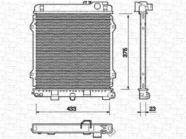 350213701000 MAGNETI MARELLI Радиатор, охлаждение двигателя
