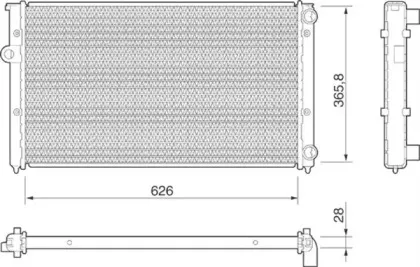350213810000 MAGNETI MARELLI Радиатор, охлаждение двигателя