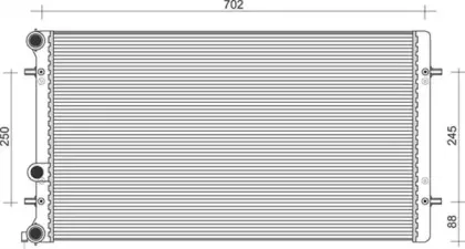 350213846000 MAGNETI MARELLI Радиатор, охлаждение двигателя
