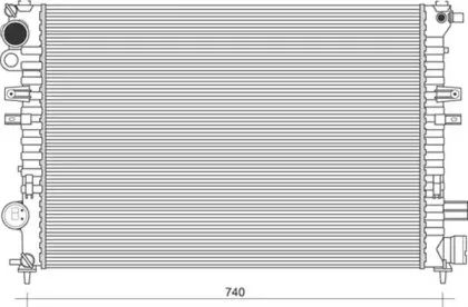 350213866000 MAGNETI MARELLI Радиатор, охлаждение двигателя