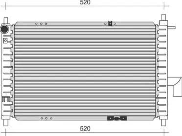 350213890000 MAGNETI MARELLI Радиатор, охлаждение двигателя