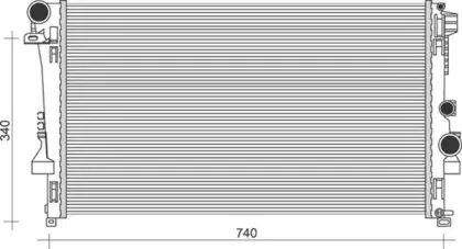 350213955000 MAGNETI MARELLI Радиатор, охлаждение двигателя