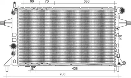 350213958000 MAGNETI MARELLI Радиатор, охлаждение двигателя