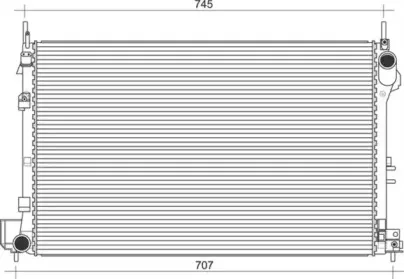 350213969000 MAGNETI MARELLI Радиатор, охлаждение двигателя