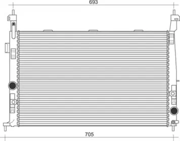 350213971000 MAGNETI MARELLI Радиатор, охлаждение двигателя