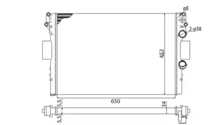 350213170003 MAGNETI MARELLI Радиатор, охлаждение двигателя