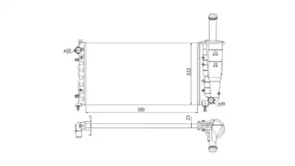 350213196003 MAGNETI MARELLI Радиатор, охлаждение двигателя