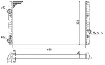 350213793003 MAGNETI MARELLI Радиатор, охлаждение двигателя