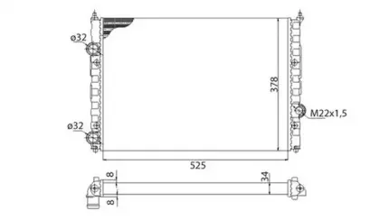 350213808003 MAGNETI MARELLI Радиатор, охлаждение двигателя
