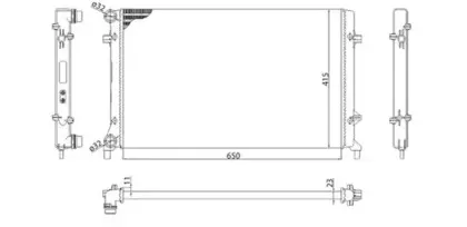 350213853003 MAGNETI MARELLI Радиатор, охлаждение двигателя