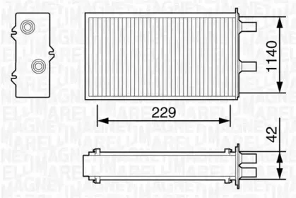350218055000 MAGNETI MARELLI Теплообменник, отопление салона