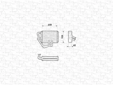 350218065000 MAGNETI MARELLI Теплообменник, отопление салона