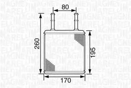 350218248000 MAGNETI MARELLI Теплообменник, отопление салона