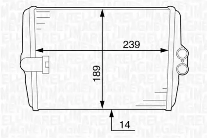 350218316000 MAGNETI MARELLI Теплообменник, отопление салона