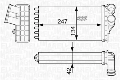 350218318000 MAGNETI MARELLI Теплообменник, отопление салона