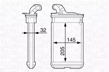 350218346000 MAGNETI MARELLI Теплообменник, отопление салона