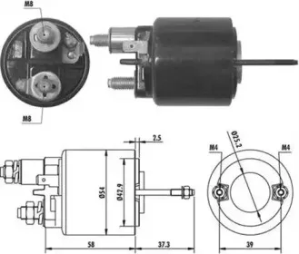 940113050062 MAGNETI MARELLI Тяговое реле, стартер