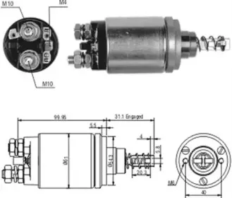 940113050183 MAGNETI MARELLI Тяговое реле, стартер